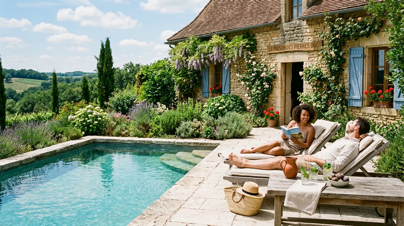 Gîte en pierre avec piscine en Périgord Noir près de Sarlat