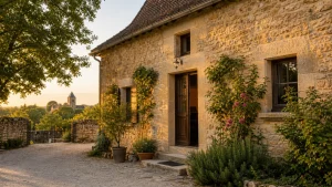 Maison ancienne en pierre correspondant au gîte La Grotte en Dordogne