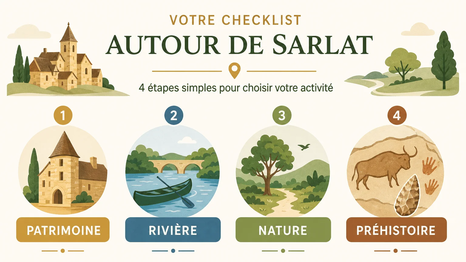 Checklist pour choisir une activité autour de Sarlat