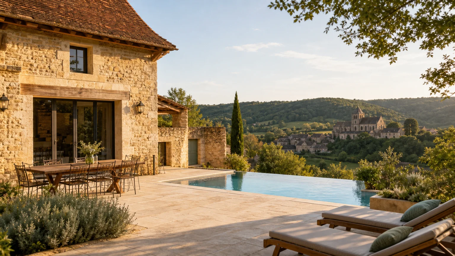Ancien domaine périgourdin rénové avec piscine
