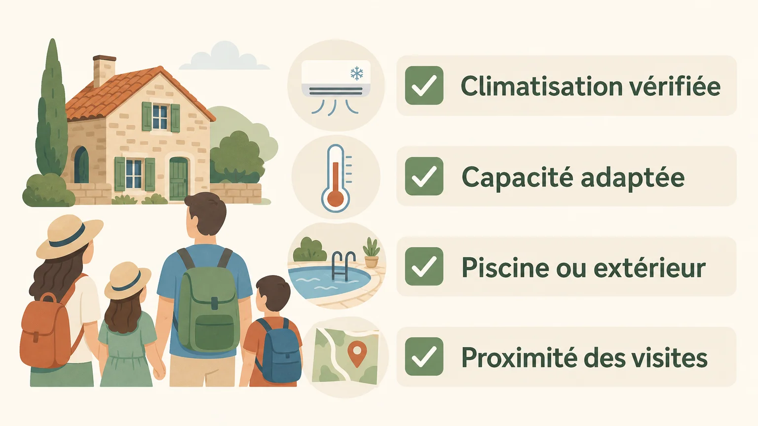 Checklist pour choisir un gîte climatisé en Dordogne