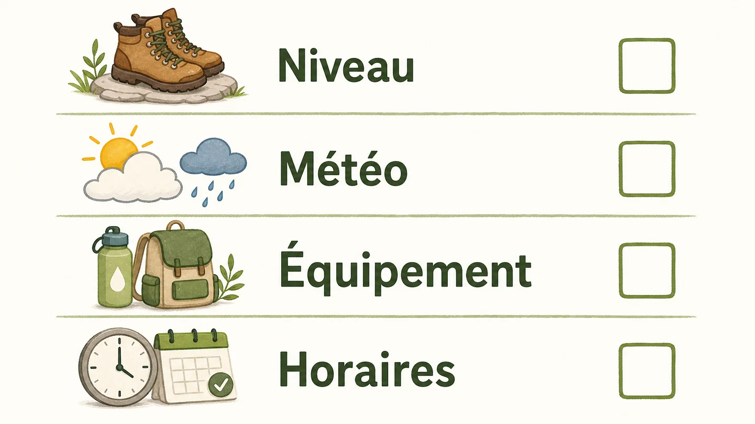 Checklist pour choisir et préparer une activité de plein air dans le Périgord Noir