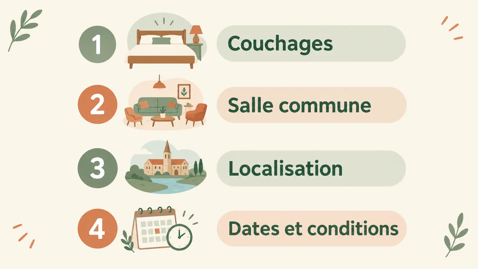 Checklist pour comparer un hébergement de groupe en Dordogne