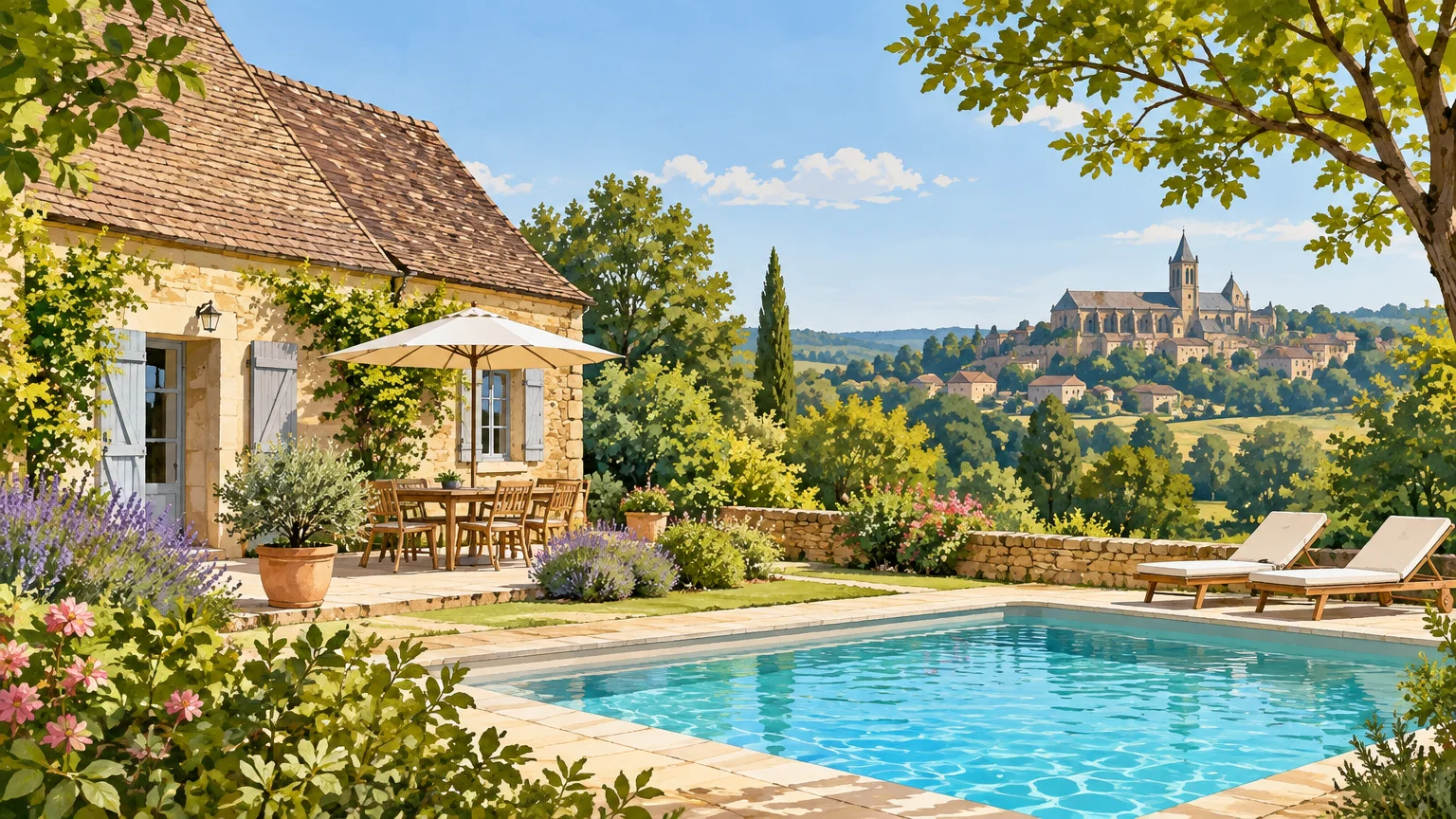 Gîte en pierre dans la campagne du Périgord Noir près de Sarlat