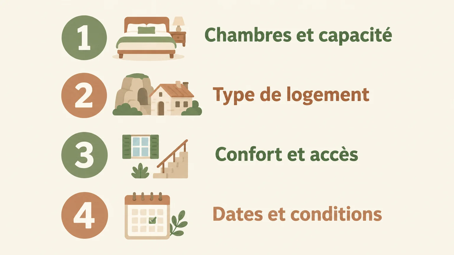 Checklist en quatre étapes pour comparer un gîte troglodyte